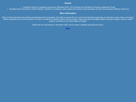 aboutmaria screenshot
