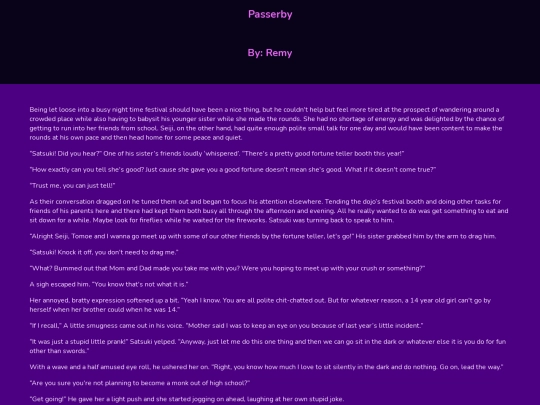 fanfics/one shots/passerby screenshot