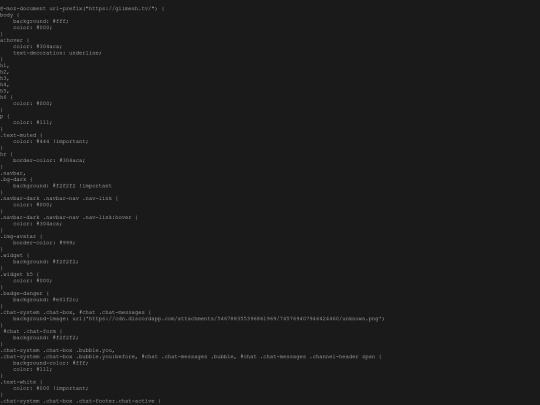 css/glimesh-light screenshot