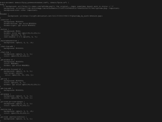 css/showdown-forest screenshot