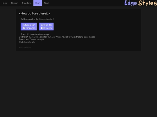 help screenshot