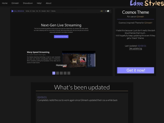 page/glimesh-cosmos screenshot