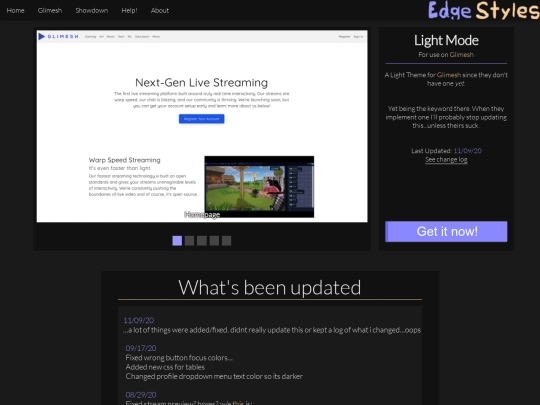 page/glimesh-light screenshot