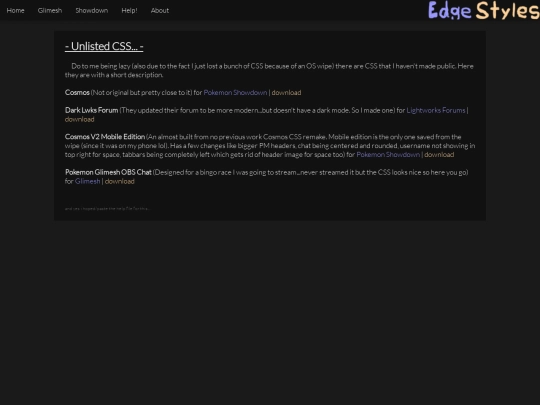 unlisted screenshot