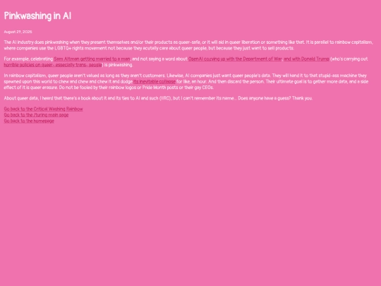 turing/criticalwashingrainbow/pinkwashing screenshot