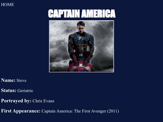 people/captainamerica screenshot
