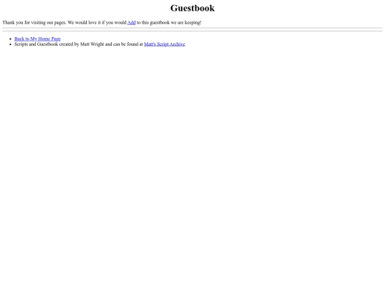guestbook screenshot