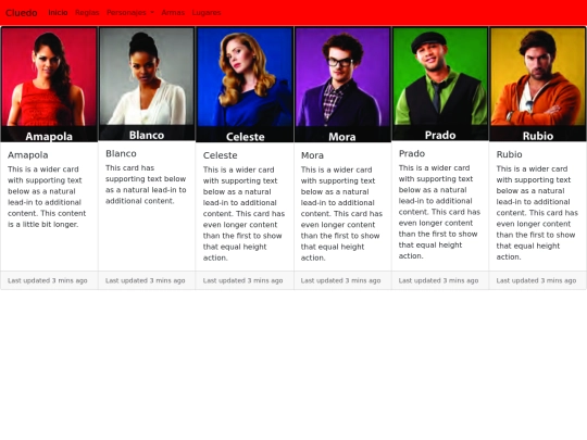 cluedo/personajes screenshot