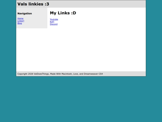 Links screenshot
