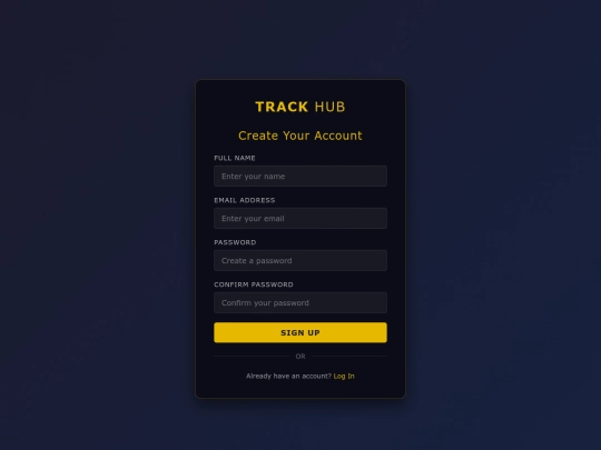 signup screenshot