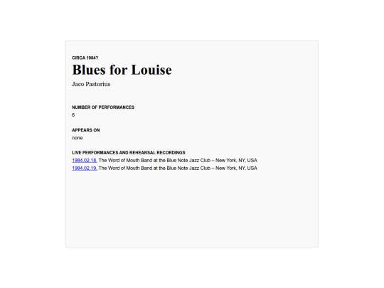 songs/blues-for-louise screenshot