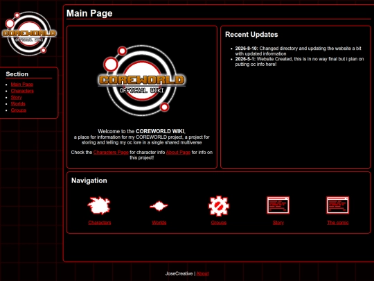 COREWORLD/WIKI screenshot