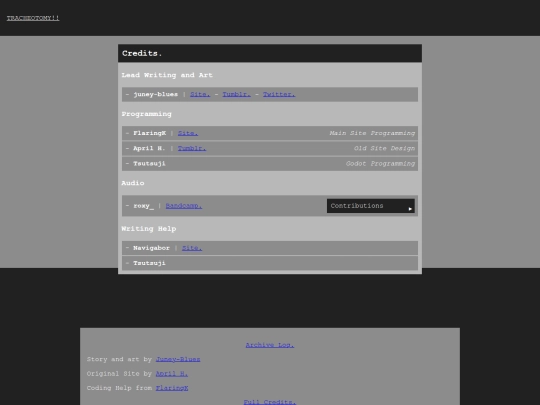 trach2omy/credits screenshot