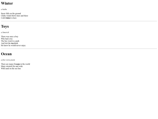 My Poems screenshot
