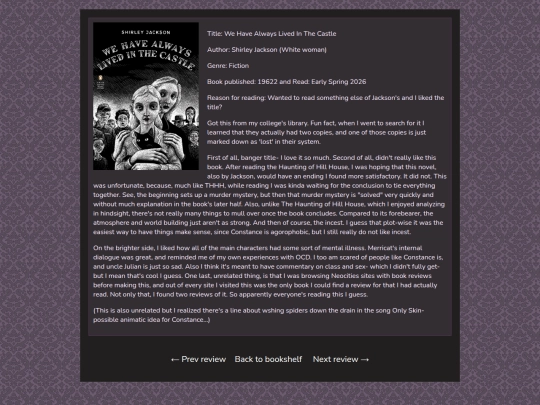 Bookpages/Alwayslivedinthecastle screenshot