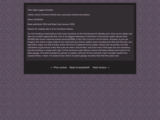 Bookpages/Eightlggedwonders screenshot