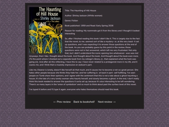 Bookpages/Thehauntingofhillhouse screenshot