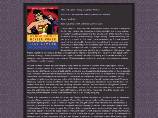 Bookpages/Wonderwoman screenshot