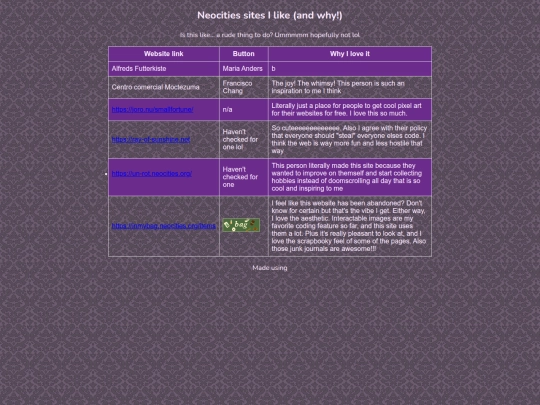 whyIlikewebsites screenshot