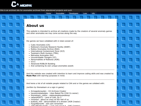 info screenshot