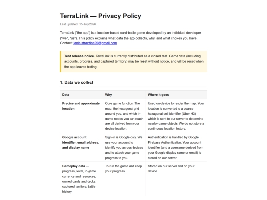 terralink screenshot