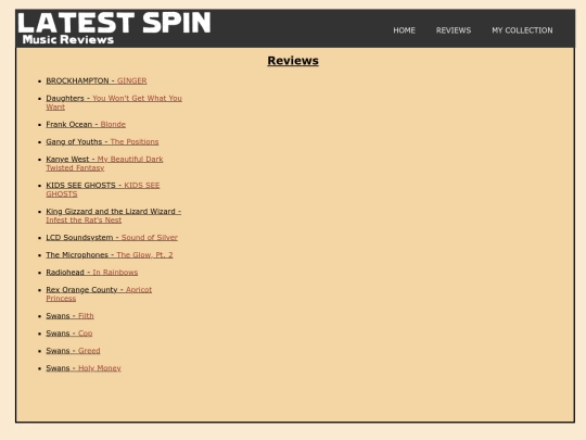 Reviews screenshot