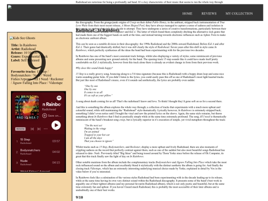 Reviews/InRainbowsReview screenshot