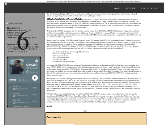 Reviews/TestReviewPage screenshot