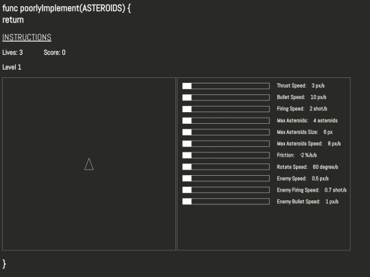 asteroids screenshot
