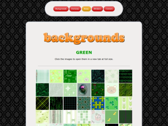 backgrounds/green/menu screenshot