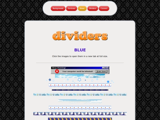 dividers/blue/menu screenshot
