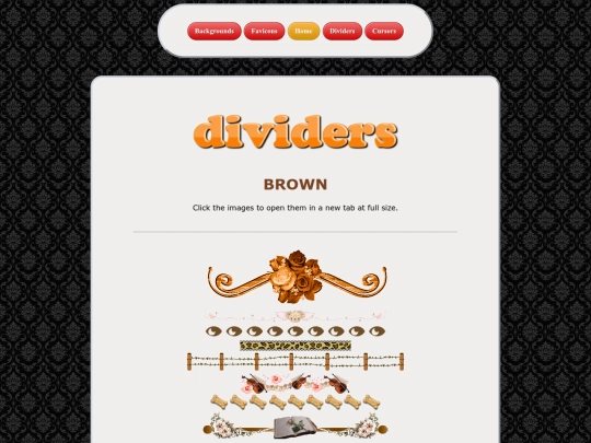 dividers/brown/menu screenshot