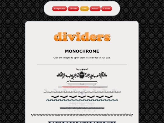 dividers/monochrome/menu screenshot