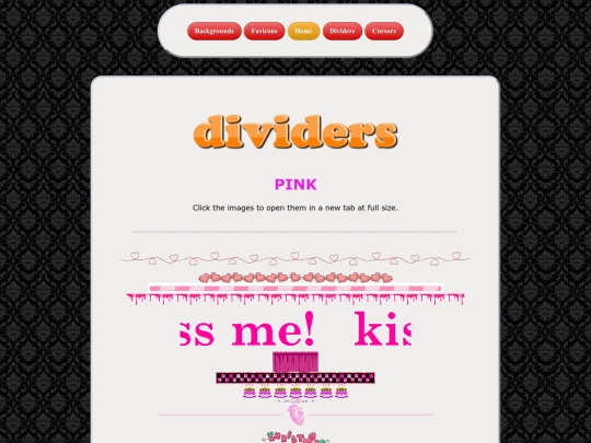 dividers/pink/menu screenshot