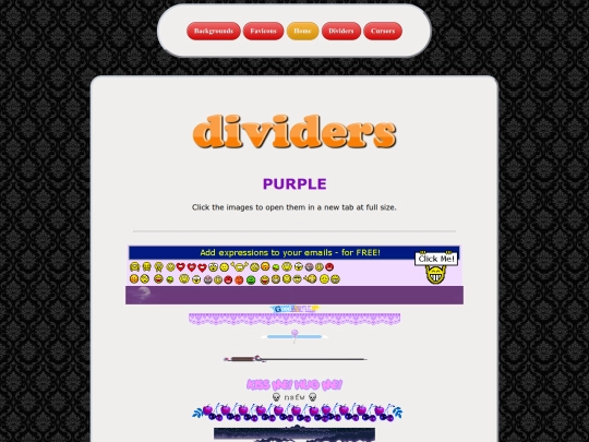 dividers/purple/menu screenshot
