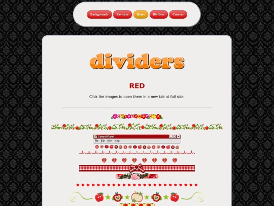 dividers/red/menu screenshot