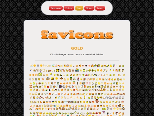 favicons/gold/menu screenshot