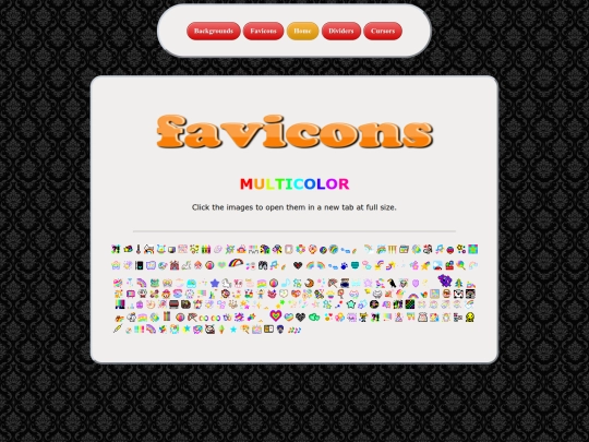 favicons/multicolor/menu screenshot