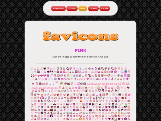 favicons/pink/menu screenshot