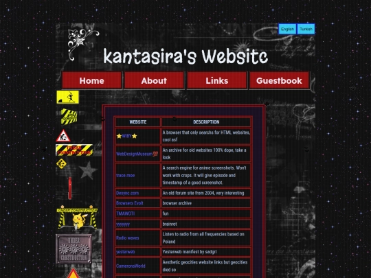links screenshot
