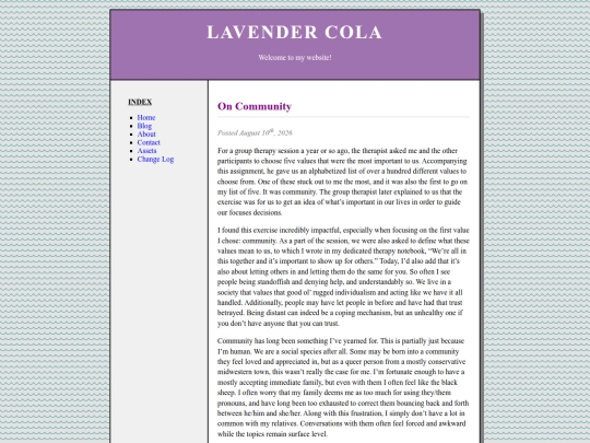 blog/oncommunity screenshot