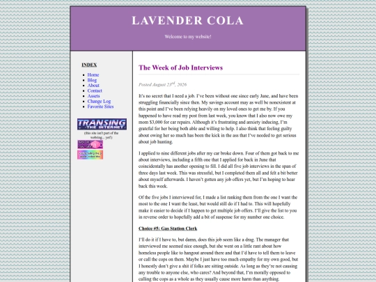 blog/theweekofjobinterviews screenshot