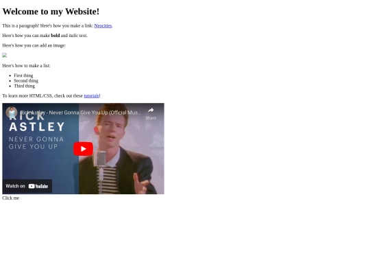 Rickroll screenshot