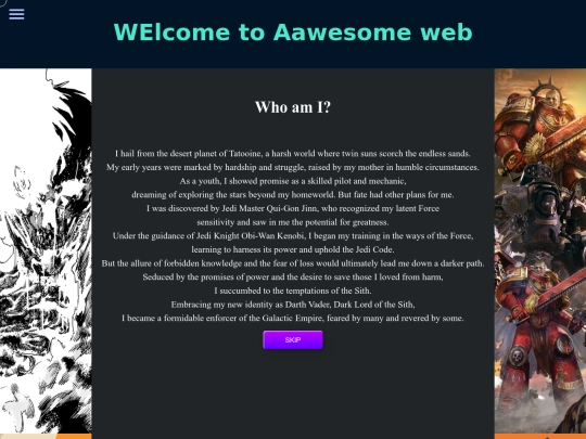 pages/aboutme screenshot
