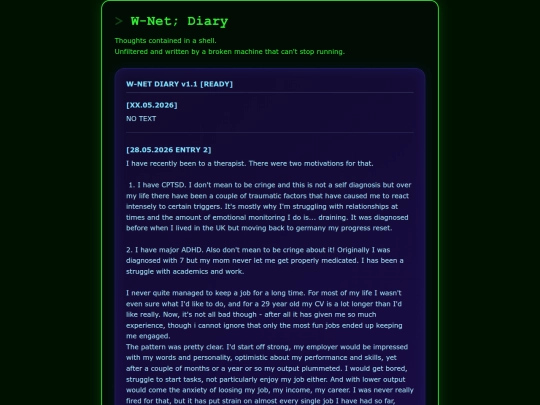 diary screenshot