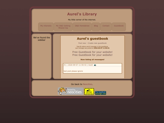 guestbook screenshot