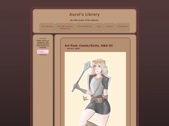 posts/2025-10-09-Art-Post-Caeda-Emily-DnD-OC screenshot