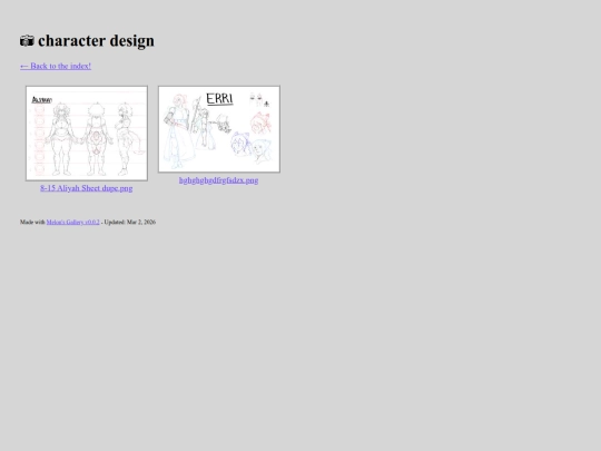 Portfolio/character-design screenshot