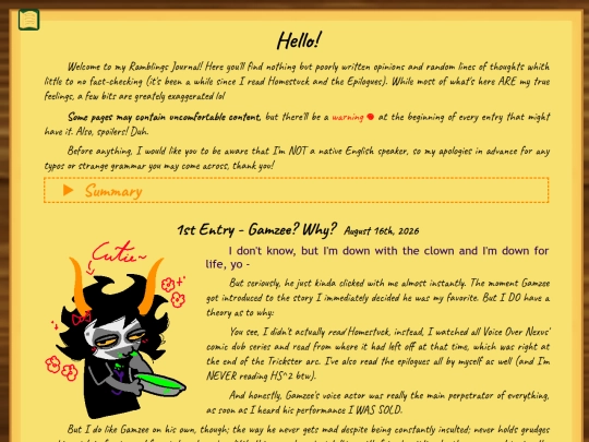 Ramblings Journal/Scroll screenshot
