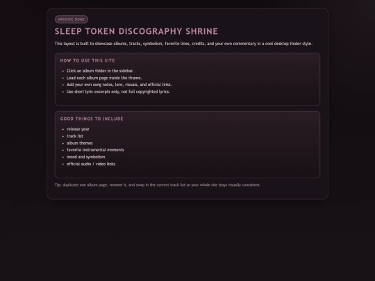 sleeptoken/pages screenshot